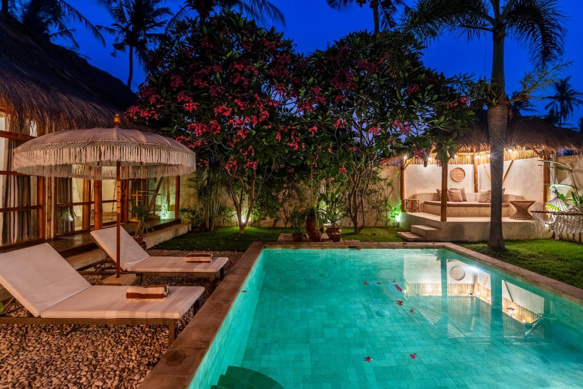 Villa Burung Gili Air Authentic 3-Bedroom Bamboo Villa With Private Pool Exterior photo
